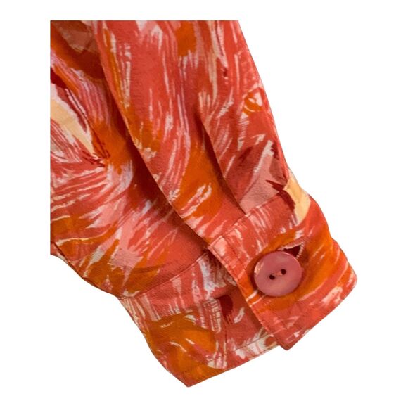 Vintage Silk Bomber Jacket LG Women's Long Sleeves Art to Wear Lightweight Coat - Picture 4 of 14